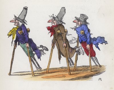 Tre mendicanti disabili da Charles Henry (after) Bennett