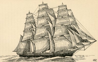 Un clipper da tè da Charles Henry Bourne Quennell