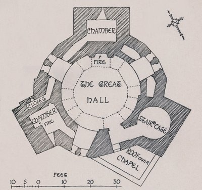Castello di Orford, Suffolk. Dal piano del signor Cautley, 1931 da Charles Henry Bourne Quennell
