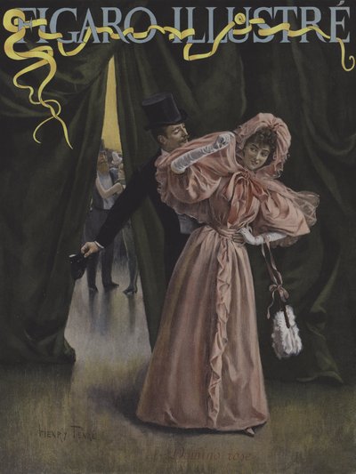 Domino rosa. Copertina di Le Figaro Illustré, febbraio 1896 da Charles Henry Tenre