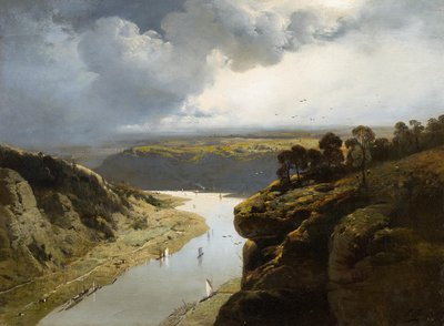 Tedesco: Blick in das Tal der Rhone Vista nella valle del Rodano da Charles Hoguet