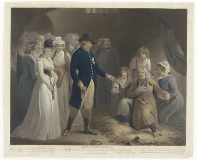 Giorgio III visita con la sua famiglia la prigione di Dorchester (Beneficenza reale) da Charles Howard Hodges