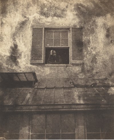 Auguste Vacquerie alla finestra, Marine Terrace, c. 1853 da Charles Hugo, Auguste Vacquerie