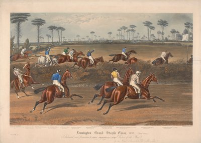 Uno di un set di quattro: Leamington Grand Steeple Chase ... 1837. Tavola 2. Mr. Christian su Scripton ... da Charles Hunt