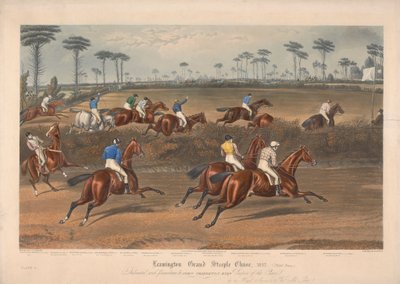 Uno di un set di quattro: Leamington Grand Steeple Chase ... 1837. Tavola 2. Mr. Christian su Scripton ... da Charles Hunt