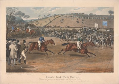 Uno di un set di quattro: Leamington Grand Steeple Chase ... 1837. Tavola 4. Marqs di Waterford su Monarch ... da Charles Hunt