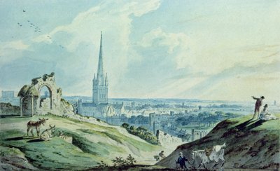 Una Vista di Norwich, da Mouseshold Hill, vicino alle Rovine del Castello di Kett da Charles, II Catton