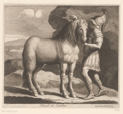 Soldato che prepara un cavallo da Charles II Errard (attributed to)