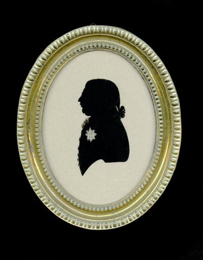 Silhouette di Giorgio III (1738-1820), c.1796-98 da Charles I Rosenberg
