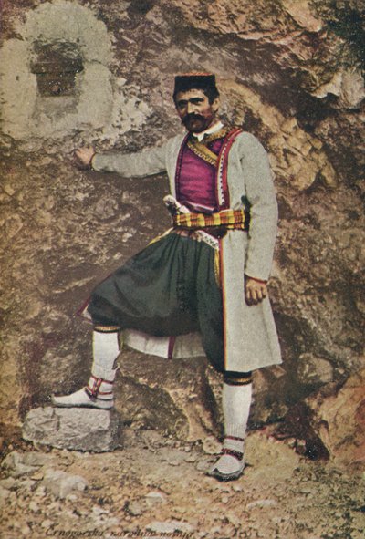 Un montenegrino in costume da festa, c1913 da Charles J. S. Makin