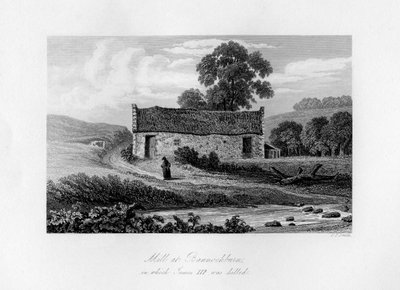 Mulino a Bannockburn, dove fu ucciso Giacomo III di Scozia nel 1488, 1840 da Charles J. Smith
