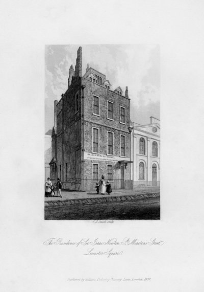 La residenza di Sir Isaac Newton, St Martins Street, Leicester Square da Charles J. Smith