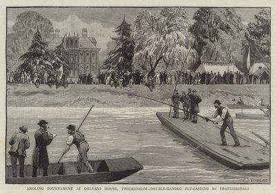 Torneo di Pesca a Orleans House, Twickenham, Lancio a Doppia Mano da Professionisti da Charles J. Staniland