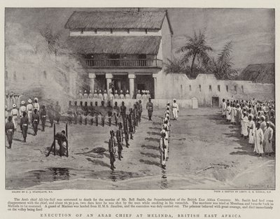 Esecuzione di un capo arabo a Melinda, Africa orientale britannica da Charles J. Staniland