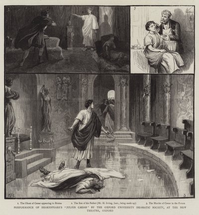 Rappresentazione del Giulio Cesare di Shakespeare dalla Oxford University Dramatic Society, al New Theatre, Oxford da Charles J. Staniland