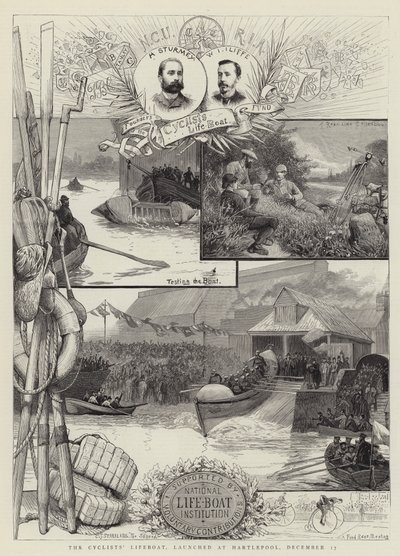 La scialuppa dei ciclisti, lanciata a Hartlepool, 17 dicembre da Charles J. Staniland