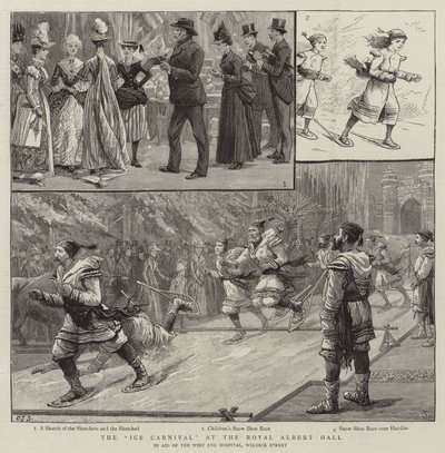 Il carnevale del ghiaccio alla Royal Albert Hall da Charles J. Staniland