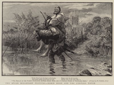 Il festival millenario di Ripon, Robin Hood e il frate Curtall da Charles J. Staniland