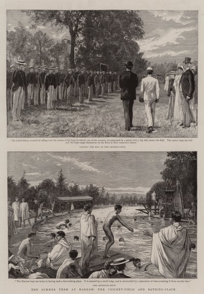 Il trimestre estivo a Harrow, il campo da cricket e il luogo di balneazione da Charles J. Staniland