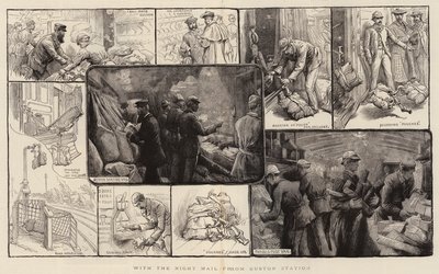 Con la Posta Notturna dalla Stazione di Euston da Charles J. Staniland