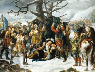 Il Maresciallo di Turenne addormentato alla vigilia della battaglia di Turckheim da Charles Jacques Lebel