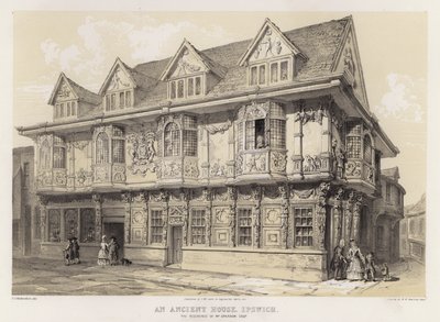Una casa antica, Ipswich, residenza di William Sparrow da Charles James Richardson