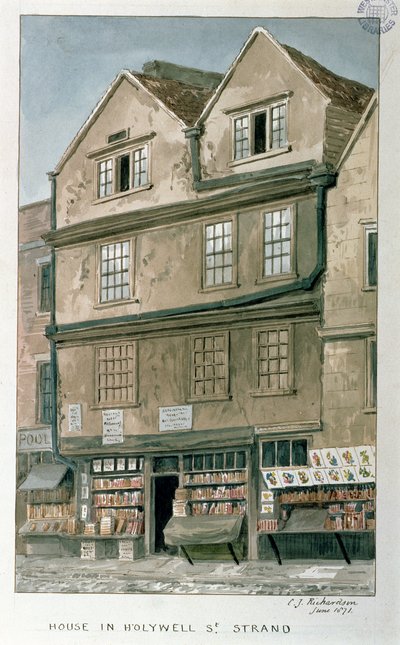Casa in Holywell Street, lo Strand, 1871 da Charles James Richardson