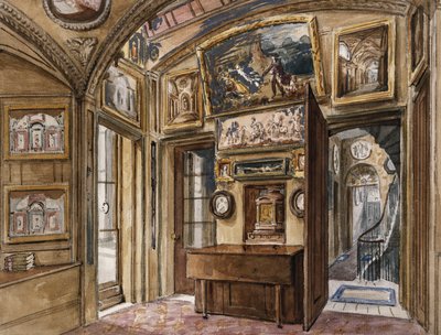 La sala colazione nel museo di Sir John Soane al 13 Lincoln