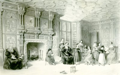 La sala di scuola a Campden House, c.1840 da Charles James Richardson