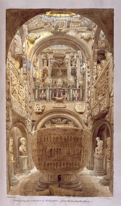 Veduta di parte della Collezione di Antichità, 9 settembre 1825 da Charles James Richardson