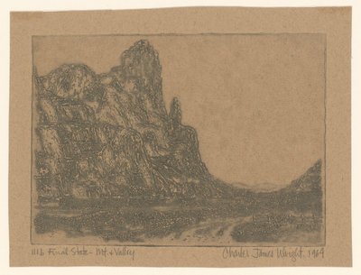 Paesaggio con roccia ripida da Charles James Wright (signed by artist)