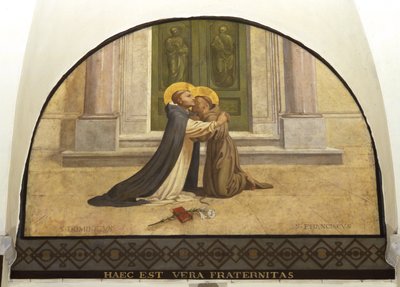 Bacio di San Francesco e San Domenico da Charles Jean Baptiste Besson