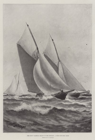 La prima stagione di yachting del secolo, una gara testa a testa da Charles John de Lacy