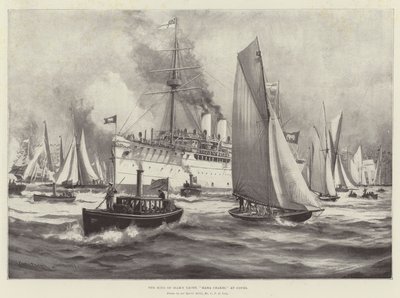Lo yacht del re del Siam, Maha Chakri, a Cowes da Charles John de Lacy