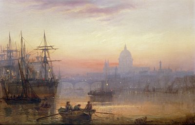 La piscina di Londra al tramonto da Charles John de Lacy