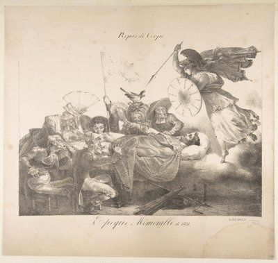 Repas de Corps. Epoca Memorabile del 1821, 1821 da Charles Joseph Hullmandel