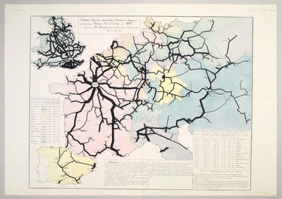 Mappa Figurativa e Approssimativa del Movimento dei Viaggiatori sulle principali Ferrovie d