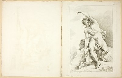Figura (recto e verso), dal Premier livre de figures d’Academies gravées en Partie par les Professeurs de l’Académie Royale da Charles Joseph Natoire