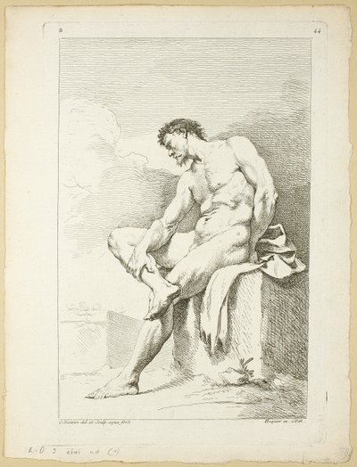 Figura, dal Seconde livre de figures d’Academies gravées en Partie par les Professeurs de l’Académie Royale da Charles Joseph Natoire