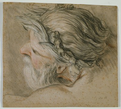 Testa di un dio del mare da Charles Joseph Natoire