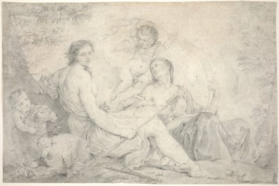 Estia in un paesaggio mitico, c.1760 da Charles Joseph Natoire