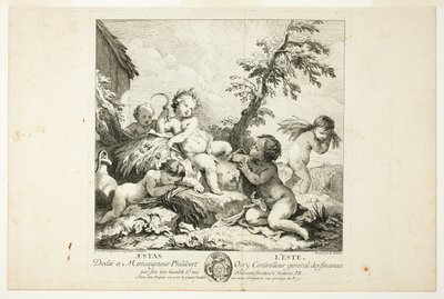 Estate, piastra due da Le Quattro Stagioni da Charles Joseph Natoire