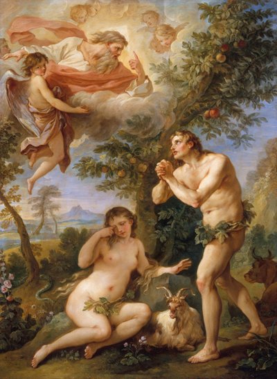 Il rimprovero di Adamo ed Eva da Charles Joseph Natoire