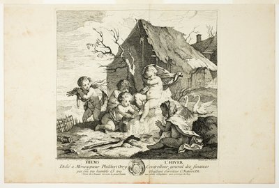 Inverno, tavola quattro da Le Quattro Stagioni da Charles Joseph Natoire