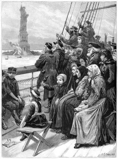 Entrando nel Nuovo Mondo, 1892 da Charles Joseph Staniland