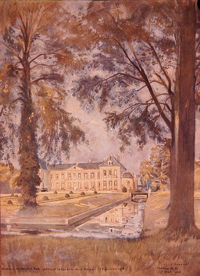 Chateau de Bombon, vicino a Melun, Francia, 7 agosto 1918 da Charles Jules Duvent