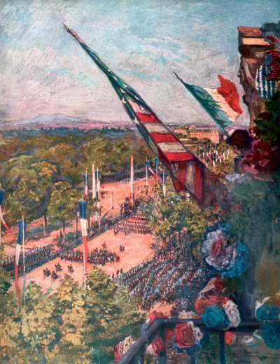 Grande parata della vittoria, Avenue de la Grande Armée, Parigi, Francia, 14 luglio 1919 da Charles Jules Duvent