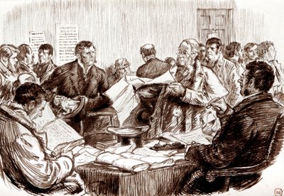 Scena in un tribunale terriero irlandese da Charles Keene