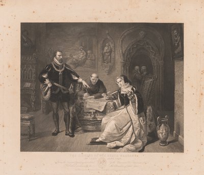 Firma del mandato di morte di Lady Jane Grey da Charles Kennedy Burt