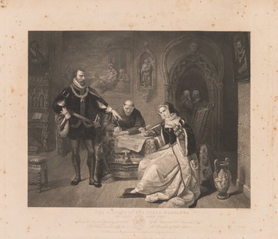 Firma del mandato di morte di Lady Jane Grey da Charles Kennedy Burt